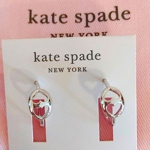 Kate Spade Duo Link Silver Small Hoop Earrings